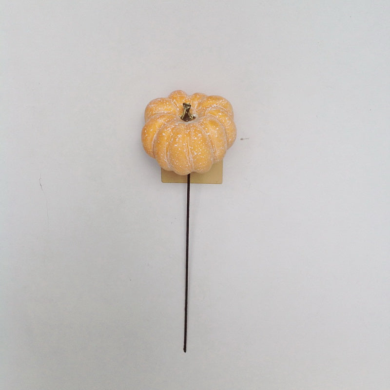 13" WP WEATHERED PUMPKIN ON STEM PICK