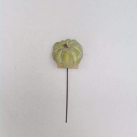 13" WP WEATHERED PUMPKIN ON STEM PICK