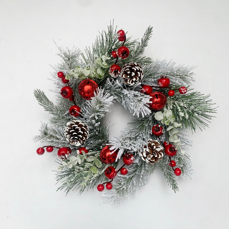 15" PINE EUCA BRY BELL WREATH